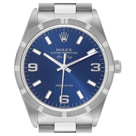 rolex air king blue dial steel mens watch 14010|Rolex Air-King price.